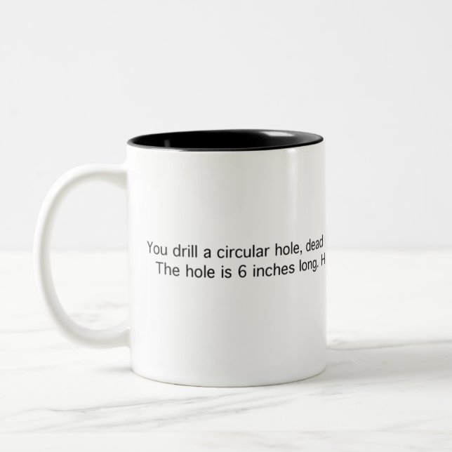 Taza Bicolor Agujero circular a través de la esfera (Izquierda)