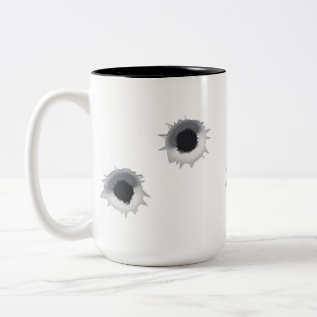 Taza Bicolor Agujero de bala (Izquierda)
