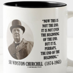 Taza Bicolor Ahora Este No Es El Fin (Cita De Winston Churchill