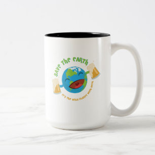 Taza Bicolor Ahorre la tierra