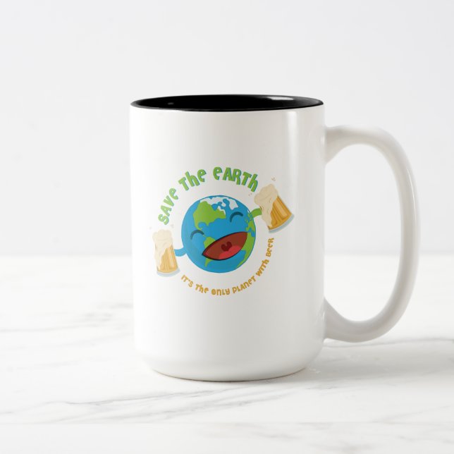 Taza Bicolor Ahorre la tierra (Derecha)