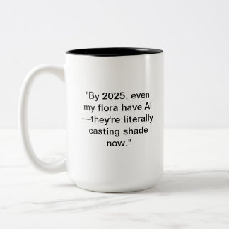 Taza Bicolor AI Plants Mug | Gracioso regalo de naturaleza tecn