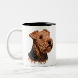 Taza Bicolor Airdale Terrier Lover Gift