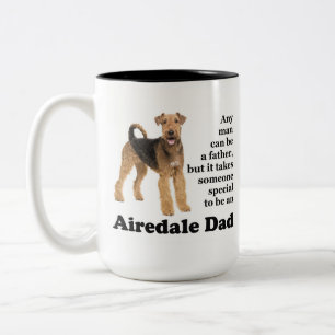 Taza Bicolor Airedale Dad Mug