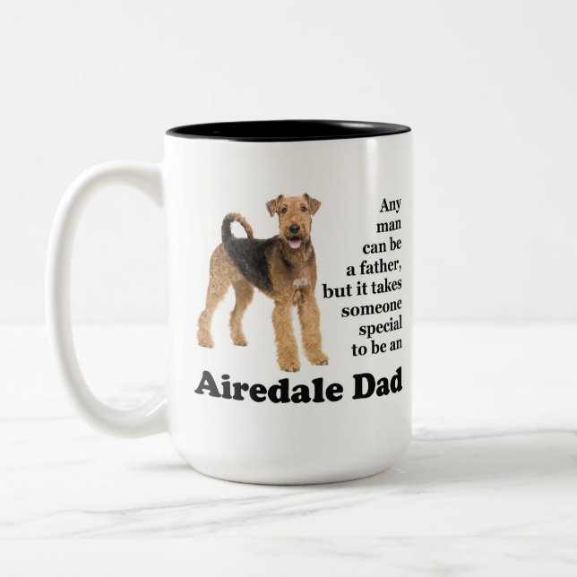 Taza Bicolor Airedale Dad Mug (Izquierda)