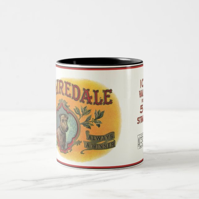 Taza Bicolor Airedale Dog Mug (Centro)