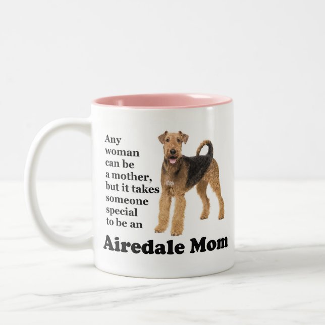 Taza Bicolor Airedale Mom Mug (Izquierda)