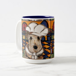 TAZA BICOLOR AIREDALE TERRIER