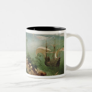 Taza Bicolor Ajardine con la caída de Ícaro, c.1555