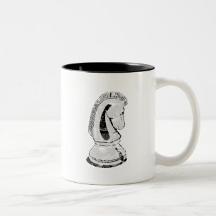Taza Bicolor ajedrez - caballero
