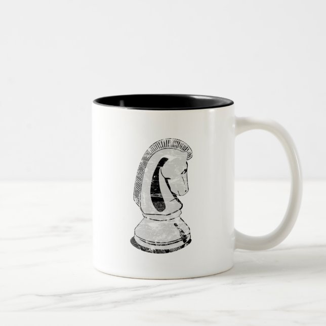 Taza Bicolor ajedrez - caballero (Derecha)