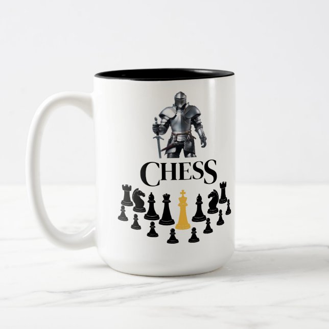 Taza Bicolor Ajedrez Knight con espada (Izquierda)
