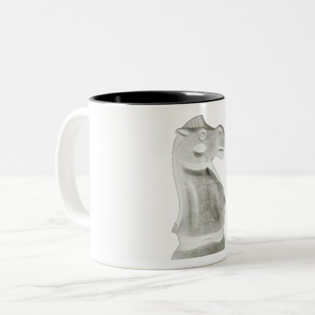 Taza Bicolor Ajedrez Mug De Dos Tonos (Anverso izquierdo)