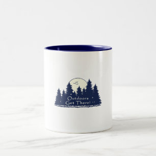 Taza Bicolor Al aire libre llegar allí azul