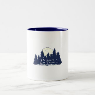 Taza Bicolor Al aire libre llegar allí azul
