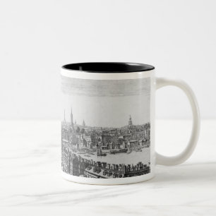 Taza Bicolor Al oeste frente del puente de Londres, 1749