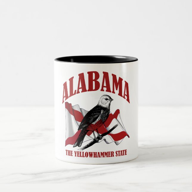 Taza Bicolor Alabama, el estado de Yellowhammer (Centro)