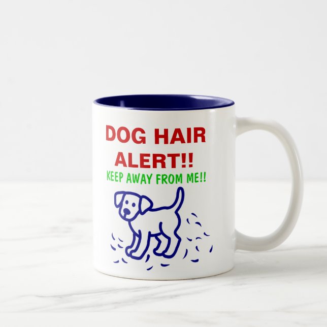 Taza Bicolor ALARMA DEL PELO DE PERRO -- Labrador (Derecha)