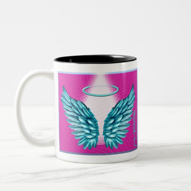 Taza Bicolor "Alas angélicas e Halo soñadas" (Izquierda)