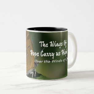 Taza Bicolor Alas de la esperanza cita de la mariposa