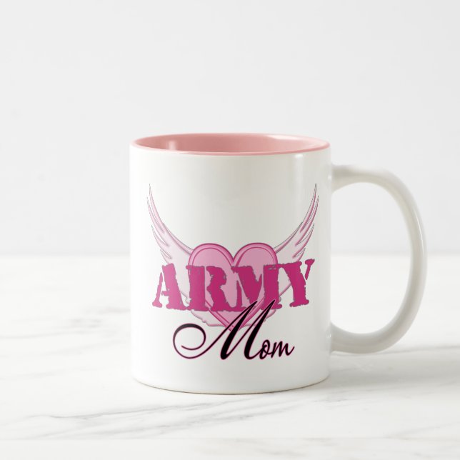 Taza Bicolor Alas de la mamá del ejército (Derecha)