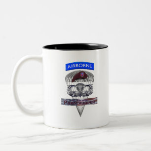 Taza Bicolor Alas de Salto de Paracaidista de Tab de Tropas Aer