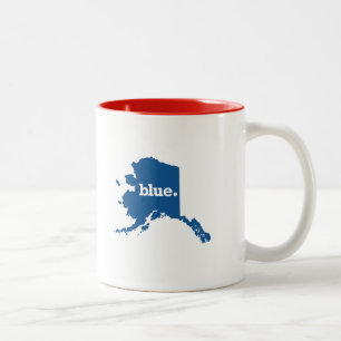 TAZA BICOLOR ALASKA ESTADO AZUL