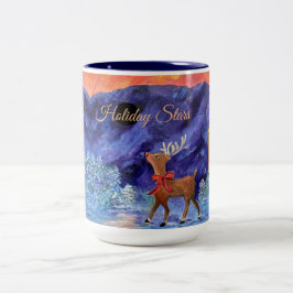 Taza Bicolor Alaska Holiday Stars Captain Cook Hotel Christmas 