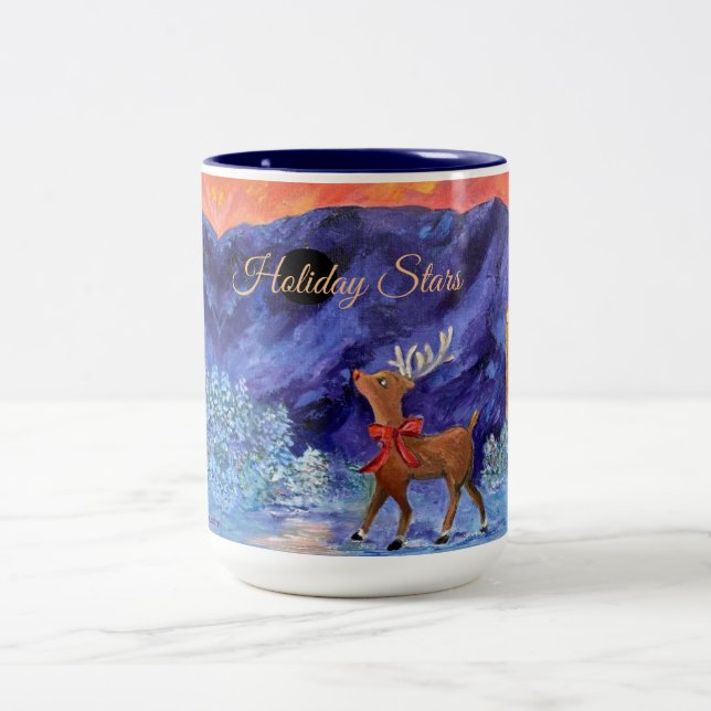 Taza Bicolor Alaska Holiday Stars Captain Cook Hotel Christmas  (Centro)