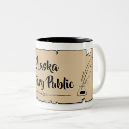 Taza Bicolor Alaska Notary Despacho Público Pelo