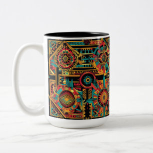 Taza Bicolor Albarán cultural "Sueño azteca" 444 ml Mug cerámic