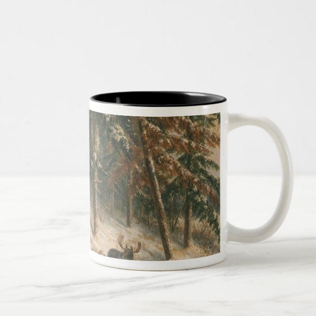 Taza Bicolor Alces de la caza (Derecha)