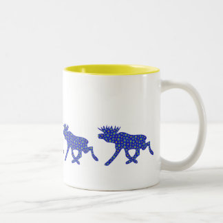 Taza Bicolor Alces florales
