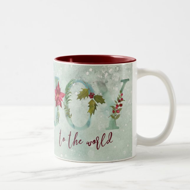 Taza Bicolor Alegría al mundo navidades vacaciones de invierno (Derecha)