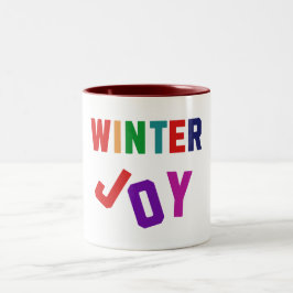 Taza Bicolor Alegría de invierno - Coloridas Cartas acogedoras