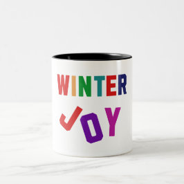 Taza Bicolor Alegría de invierno - Coloridas Cartas acogedoras