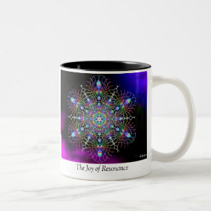 Taza Bicolor Alegría de la resonancia/de la frecuencia