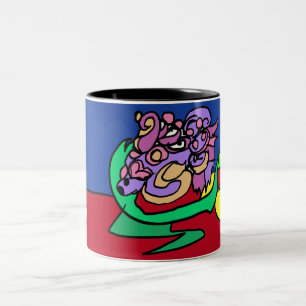 Taza Bicolor Alegría de peces Betta