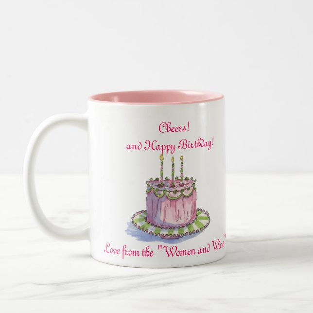 Taza Bicolor alegrías para el cumpleaños de barbara (Izquierda)