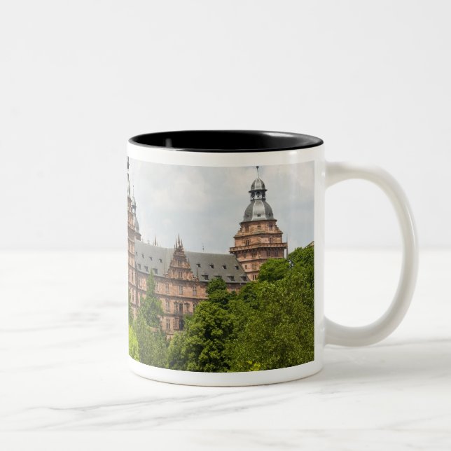 Taza Bicolor Alemania, Baviera, Bayern, Aschaffenburg. Castillo (Derecha)