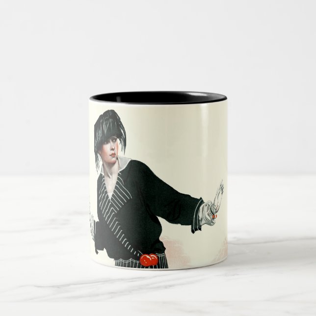 Taza Bicolor Aleta y automóvil descubierto (Centro)