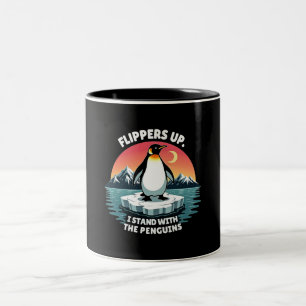 Taza Bicolor Aletas Arriba Me Pongo De Parte De Los Pingüinos