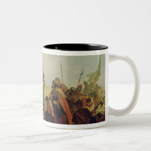 Taza Bicolor Alexander el grande y el Porus