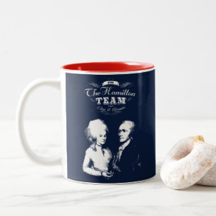 Taza Bicolor Alexander Hamilton, Eliza. Regalos de la historia.