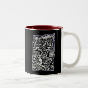Taza Bicolor Alfa Warrior, de Brian Benson, dibujo de tinta