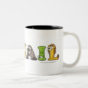 Taza Bicolor Alfabetimals Nombre personalizado Mug