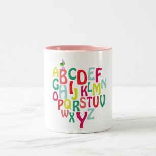 Taza Bicolor Alfabeto
