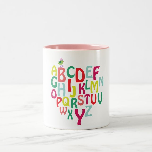 Taza Bicolor Alfabeto (Centro)
