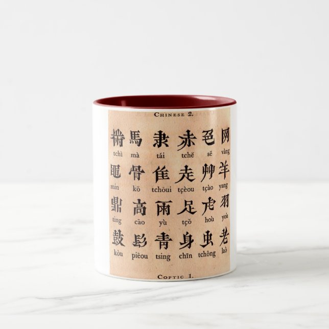 Taza Bicolor Alfabeto chino (Centro)