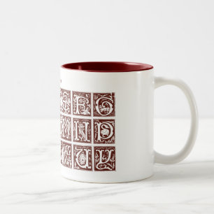 Taza Bicolor Alfabeto del siglo XVI